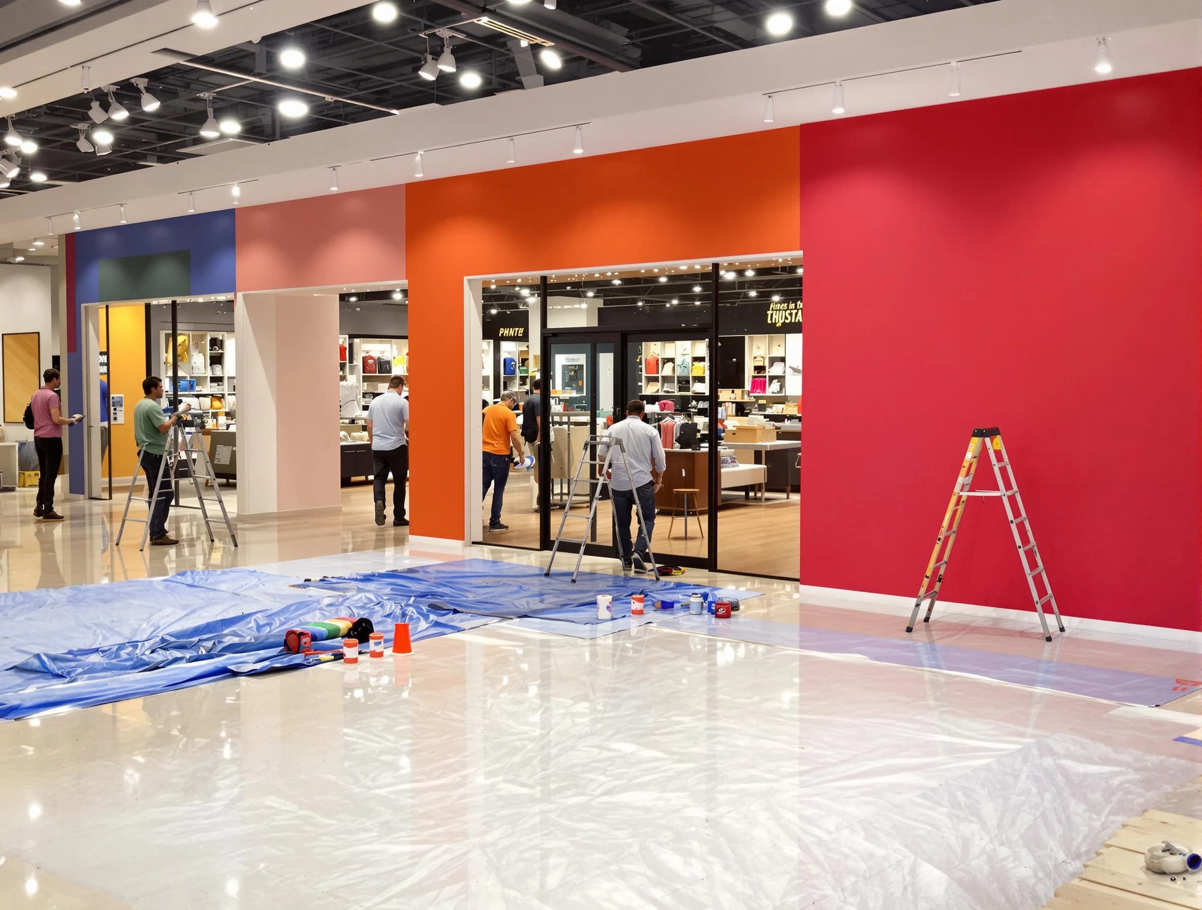 Youngtown House Painters painting a commercial interior in Youngtown, AZ