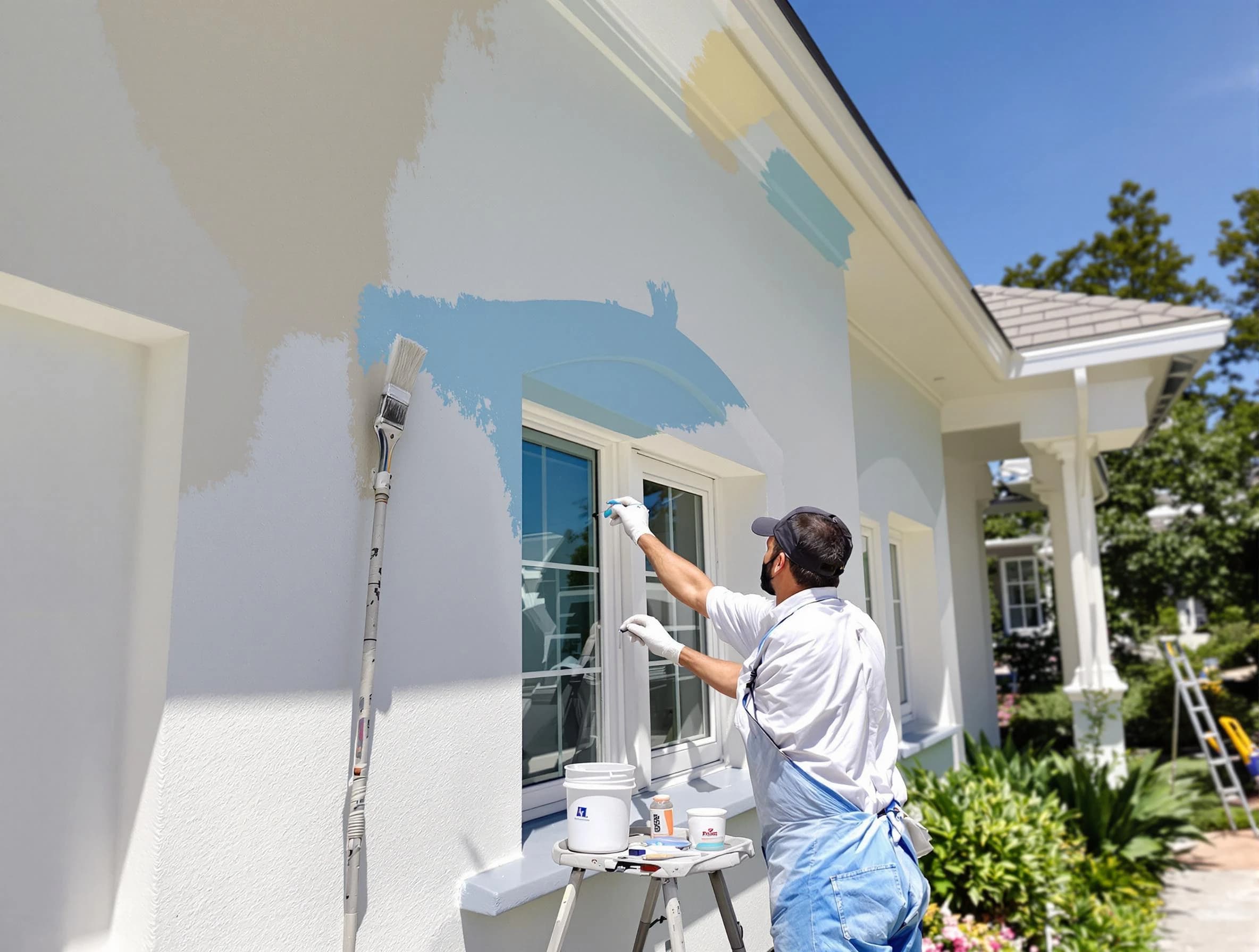 Youngtown House Painters professional painting the exterior of a house in Youngtown, AZ
