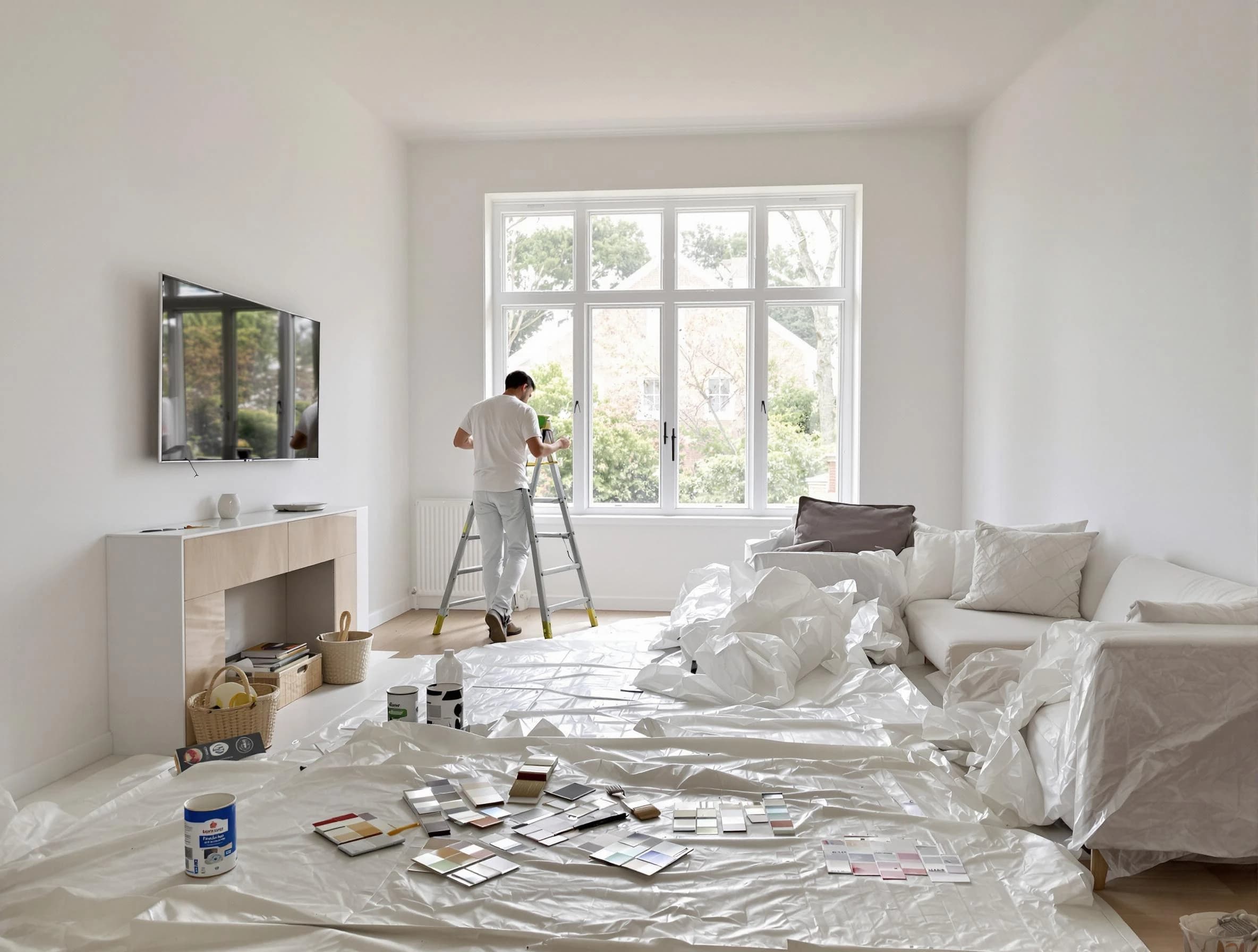 Youngtown House Painters professional applying interior paint in Youngtown, AZ